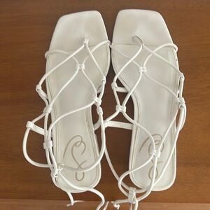 Sam Edelman white strappy sandals